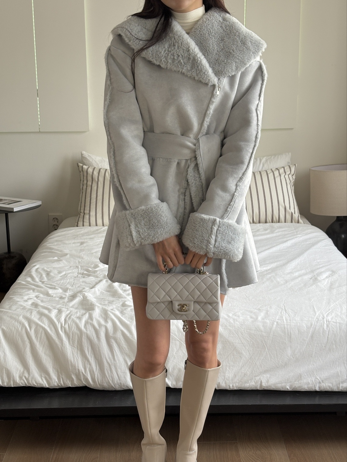 ムートンジップアップハーフコートストラップ付 | 詳細画像17