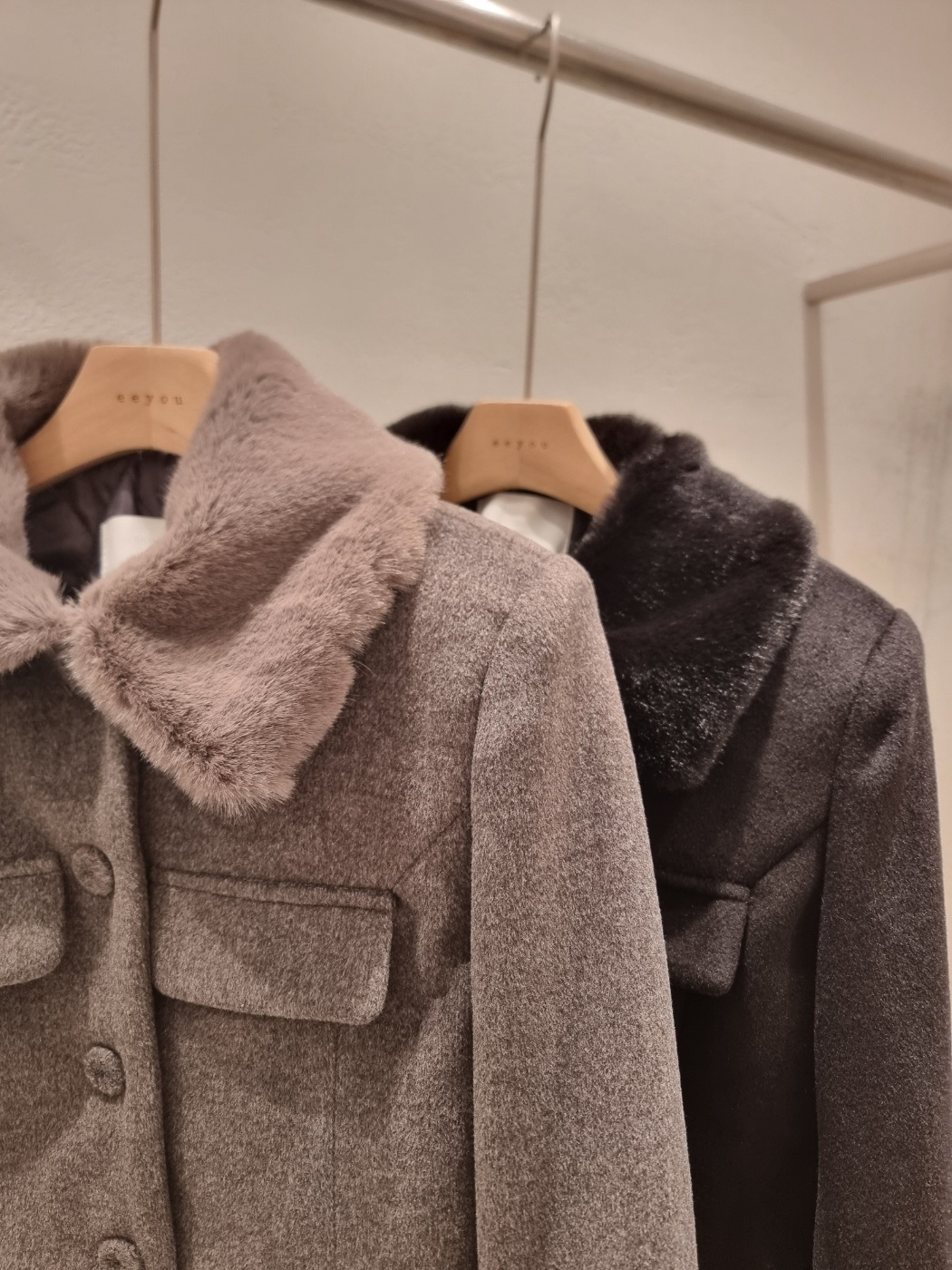 エコファーカラー肩パッドジャケット | 詳細画像18