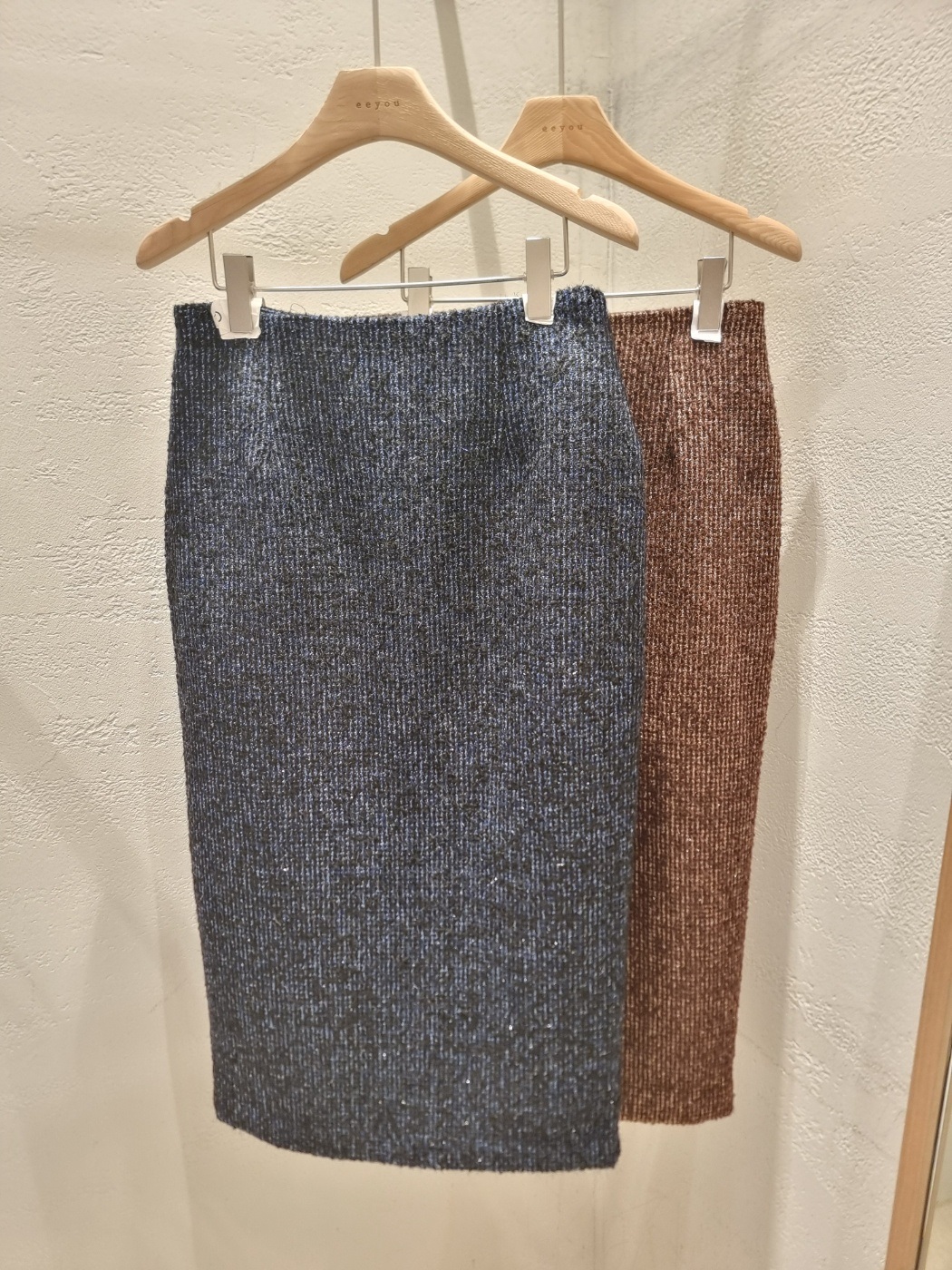 ツイードウール混エコファースクエアネック肩パッドクロップドセットアップ | 詳細画像24