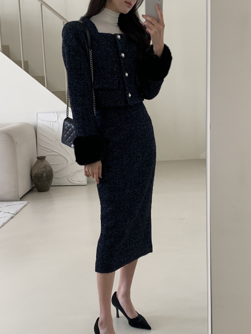 ツイードウール混Hライン(ロング丈)スカート | 詳細画像5