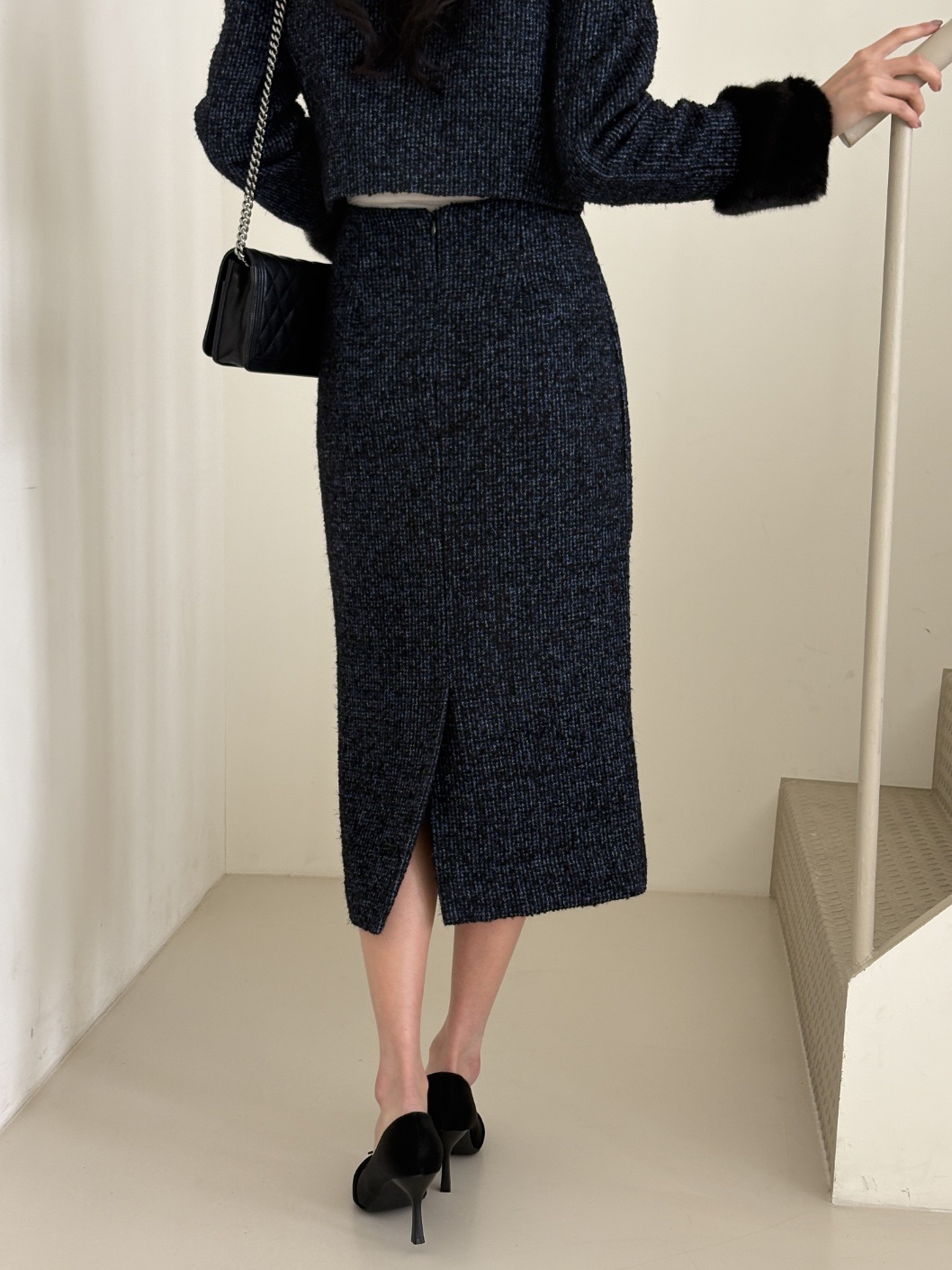 ツイードウール混Hライン(ロング丈)スカート | 詳細画像8