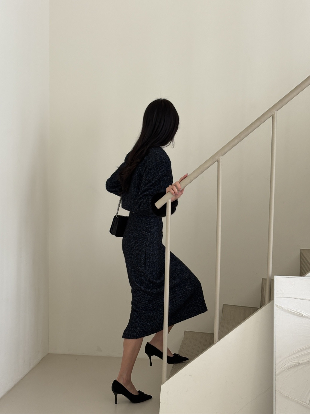 ツイードウール混Hライン(ロング丈)スカート | 詳細画像9