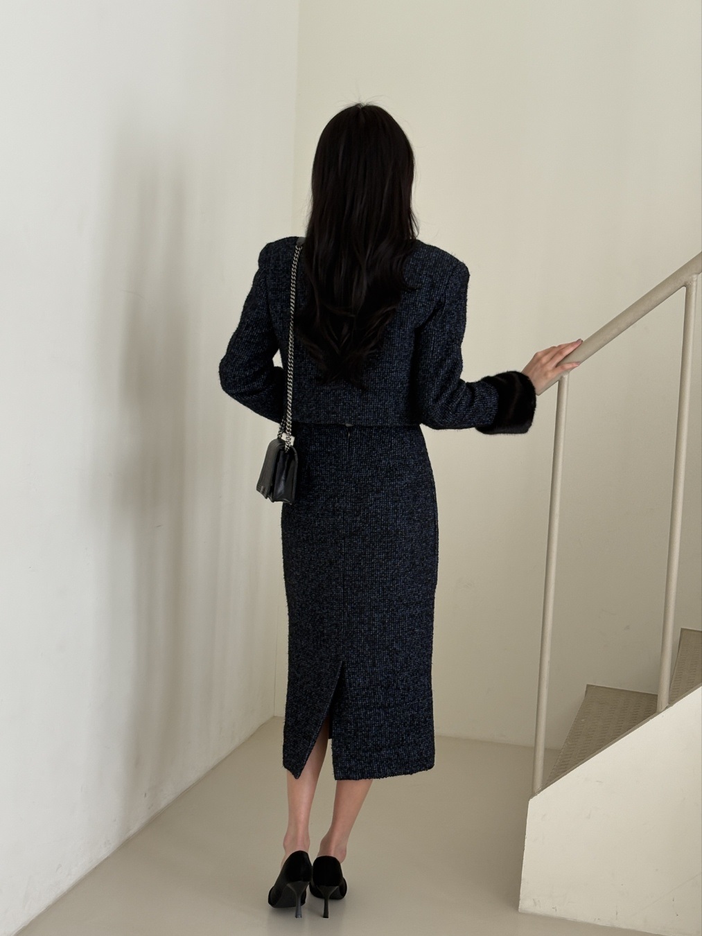 ツイードウール混Hライン(ロング丈)スカート | 詳細画像10