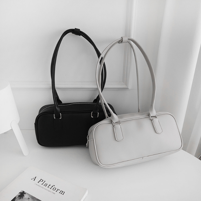 レザー調シンプルショルダーバッグ | 詳細画像11