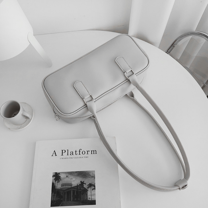 レザー調シンプルショルダーバッグ | 詳細画像14