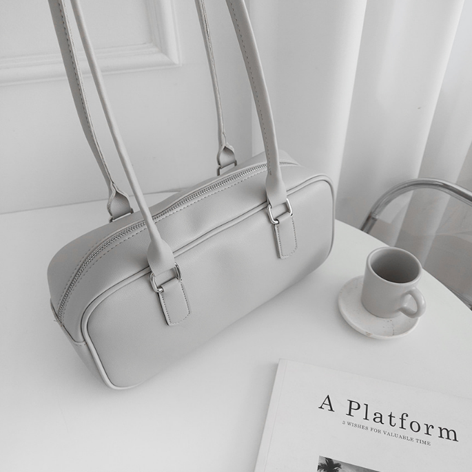 レザー調シンプルショルダーバッグ | 詳細画像16