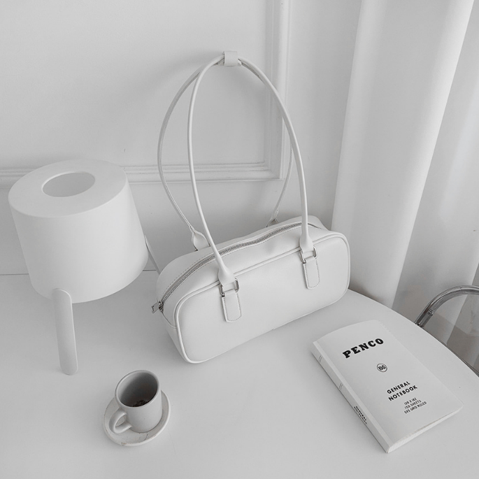 レザー調シンプルショルダーバッグ | 詳細画像17