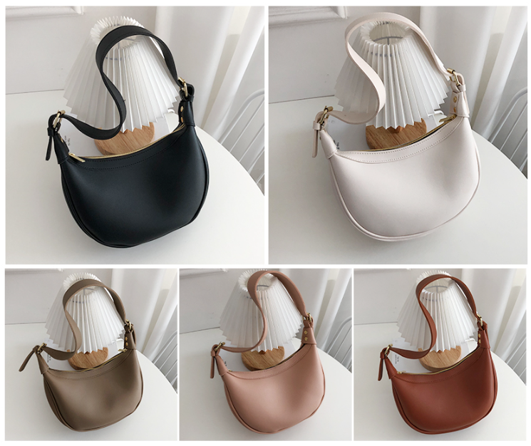 レザー調シンプルショルダーバッグストラップ付 | 詳細画像3