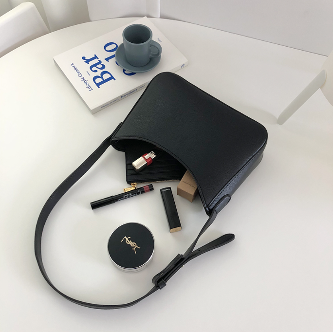 レザー調シンプル無地ショルダーバッグ | 詳細画像9