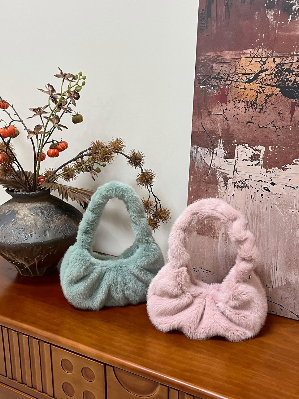 エコファーシャーリングトートバッグストラップ付 | 詳細画像6