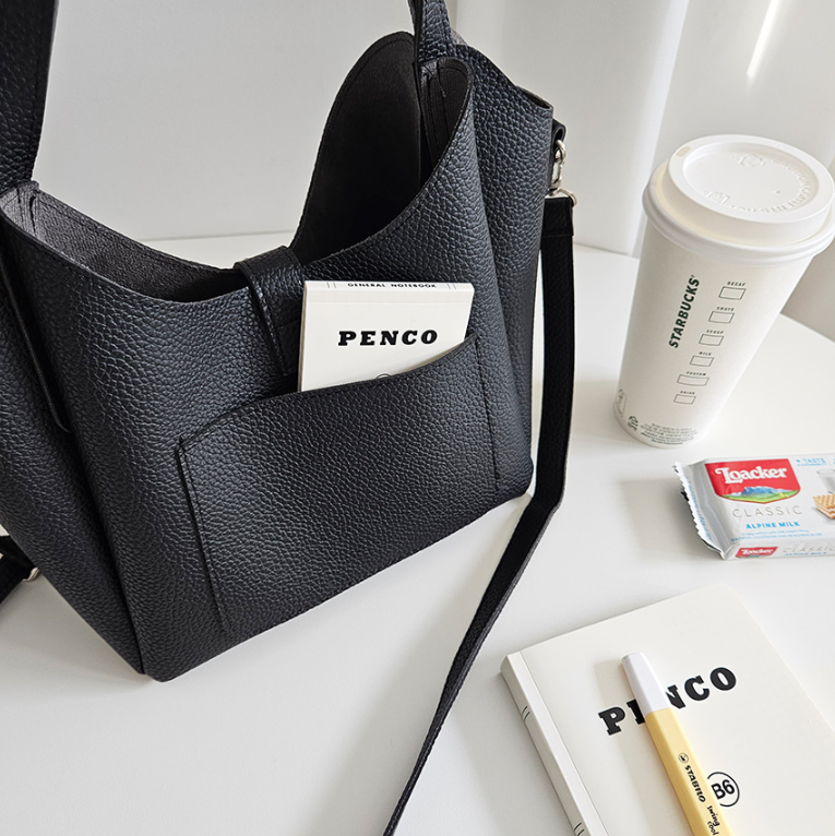 バックルトートバッグショルダーバッグストラップ付 | 詳細画像7