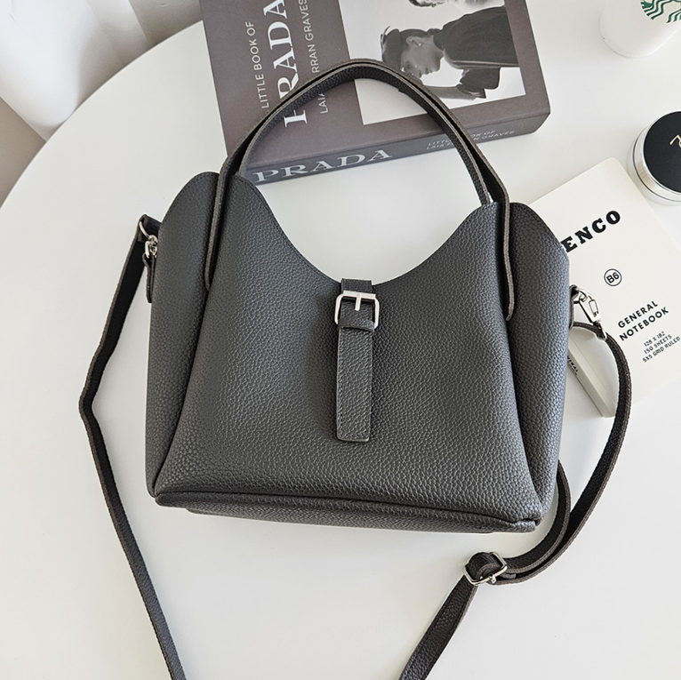 バックルトートバッグショルダーバッグストラップ付 | 詳細画像17