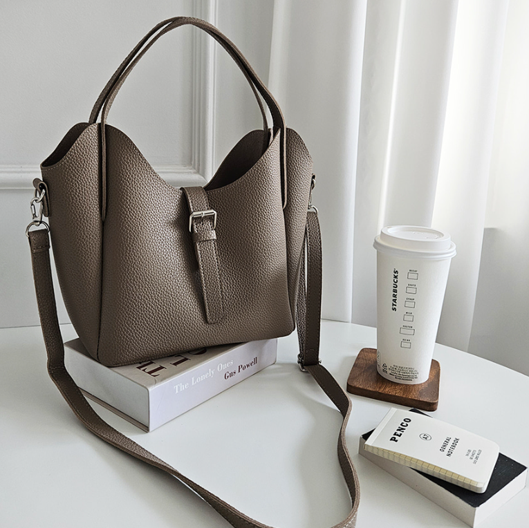 バックルトートバッグショルダーバッグストラップ付 | 詳細画像24