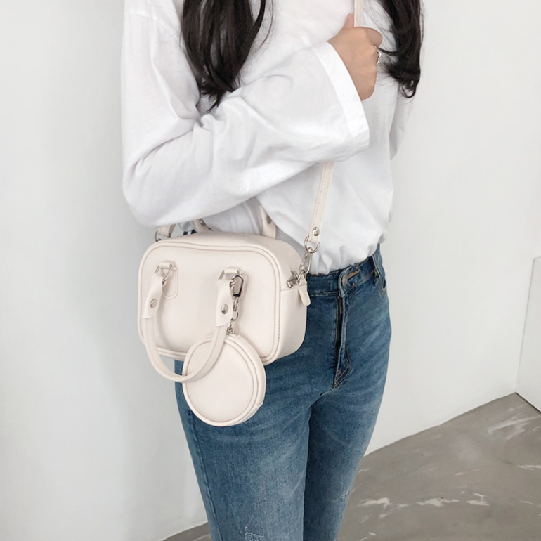 ミニトートバッグショルダーバッグストラップ付ポーチ付 | 詳細画像12