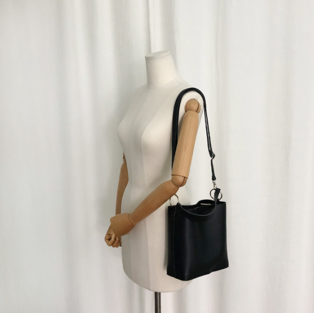 レザー調ショルダーバッグトートバッグ2WAYストラップセット(バックルあり) | 詳細画像5