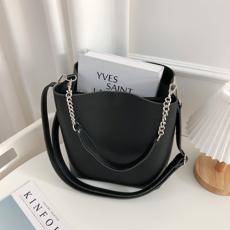 レザー調チェーンショルダーバッグトートバッグ2WAYストラップセット(バックルあり) | 詳細画像7