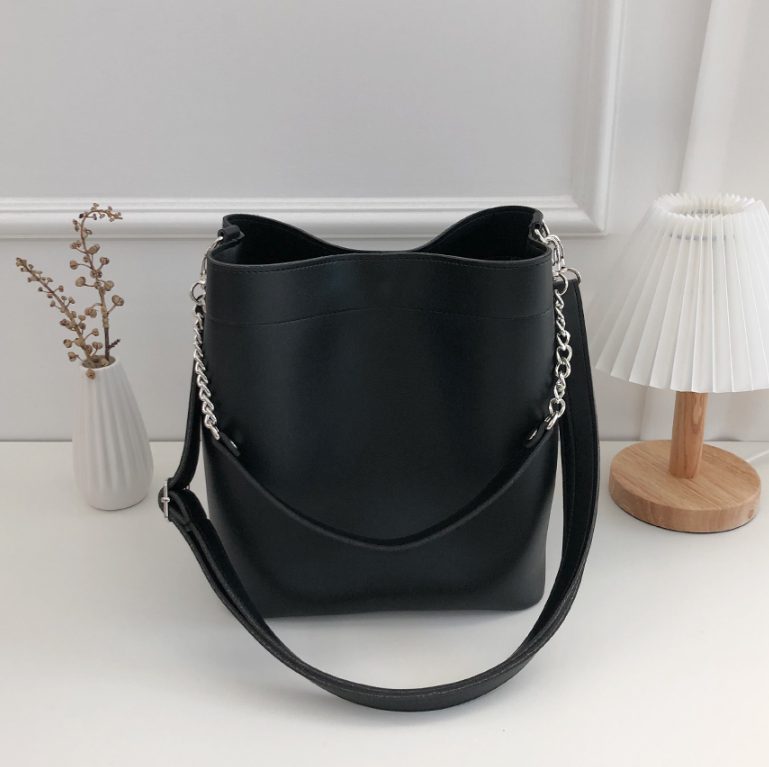 レザー調チェーンショルダーバッグトートバッグ2WAYストラップセット(バックルあり) | 詳細画像11