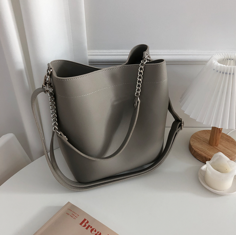 レザー調チェーンショルダーバッグトートバッグ2WAYストラップセット(バックルあり) | 詳細画像16