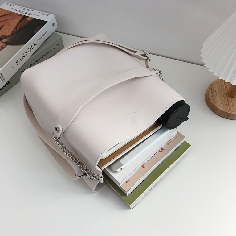 レザー調チェーンショルダーバッグトートバッグ2WAYストラップセット(バックルあり) | 詳細画像22