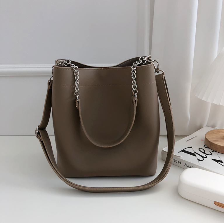 レザー調チェーンショルダーバッグトートバッグ2WAYストラップセット(バックルあり) | 詳細画像26