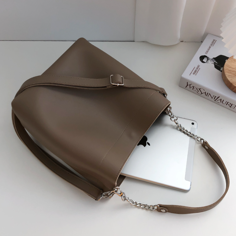 レザー調チェーンショルダーバッグトートバッグ2WAYストラップセット(バックルあり) | 詳細画像27