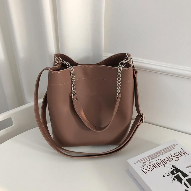 レザー調チェーンショルダーバッグトートバッグ2WAYストラップセット(バックルあり) | 詳細画像30