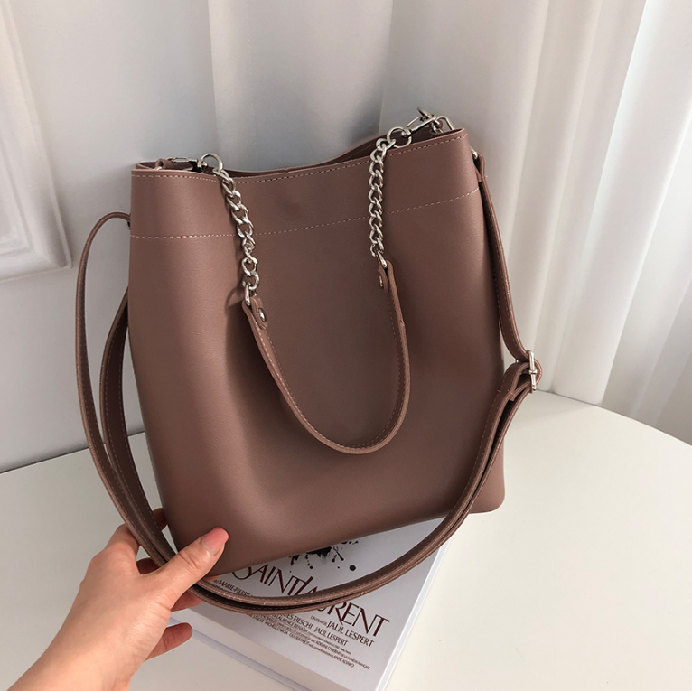 レザー調チェーンショルダーバッグトートバッグ2WAYストラップセット(バックルあり) | 詳細画像31