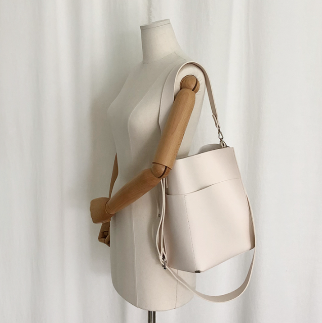 レザー調ショルダーバッグトートバッグ2WAYストラップセット(バックルあり) | 詳細画像3