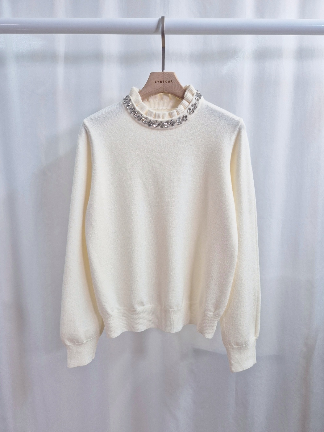 ソフトキュービックラウンドネックベーシック長袖ニット | 詳細画像10