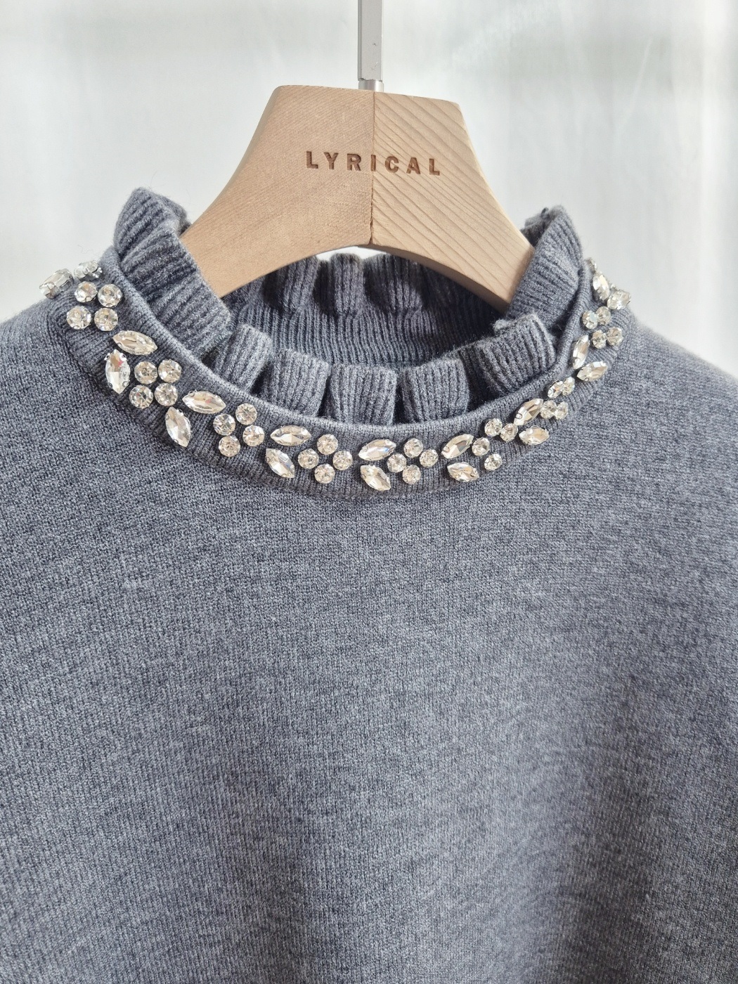 ソフトキュービックラウンドネックベーシック長袖ニット | 詳細画像13