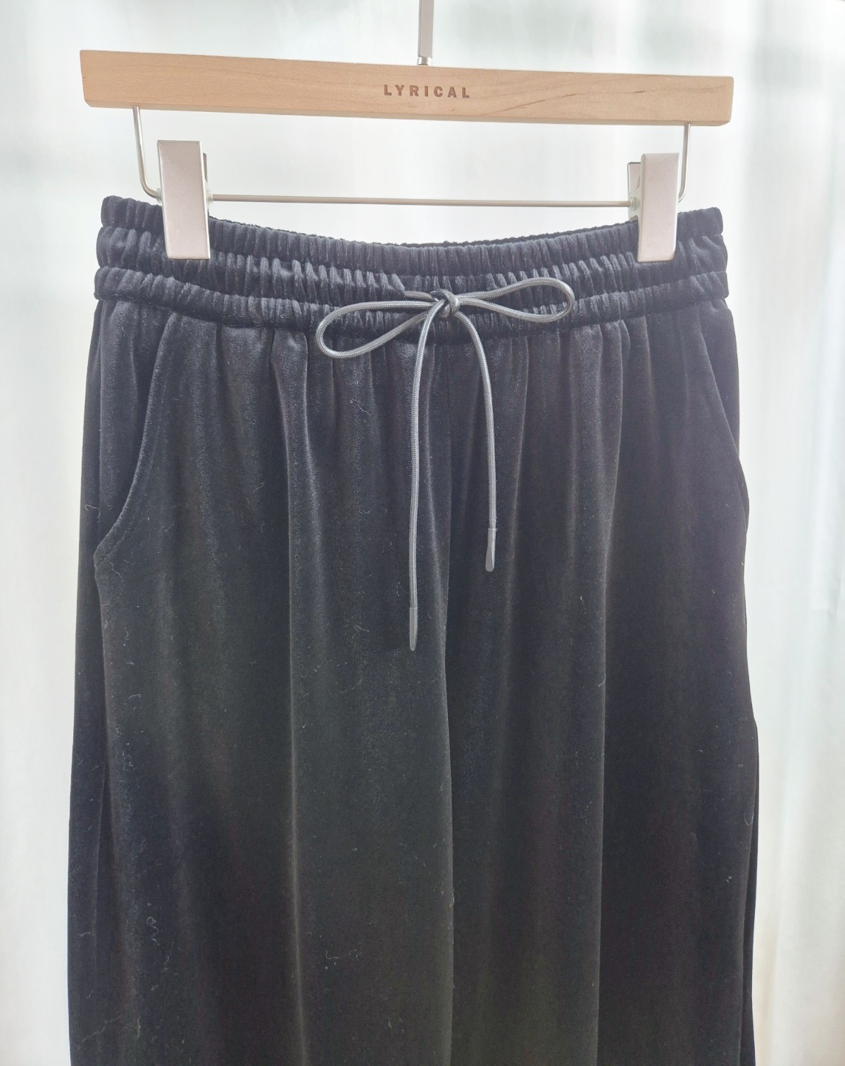 ファー裏地ソフトベロアウエストゴムワイドパンツトレーニング | 詳細画像10