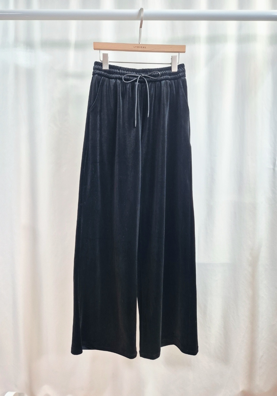 ファー裏地ソフトベロアウエストゴムワイドパンツトレーニング | 詳細画像9