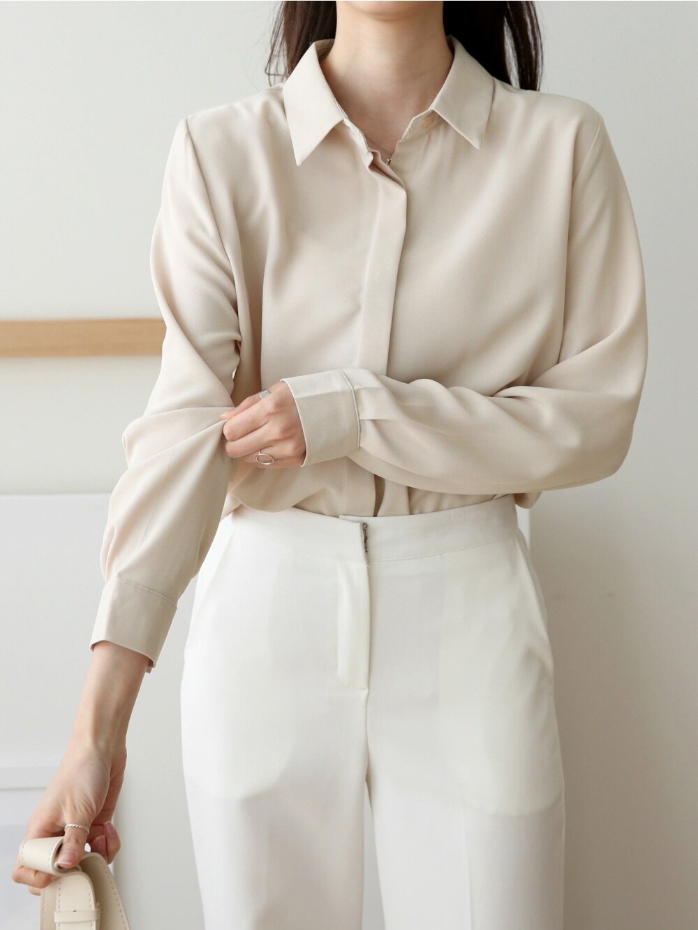ボタンカラーベーシック長袖ブラウス | 詳細画像5
