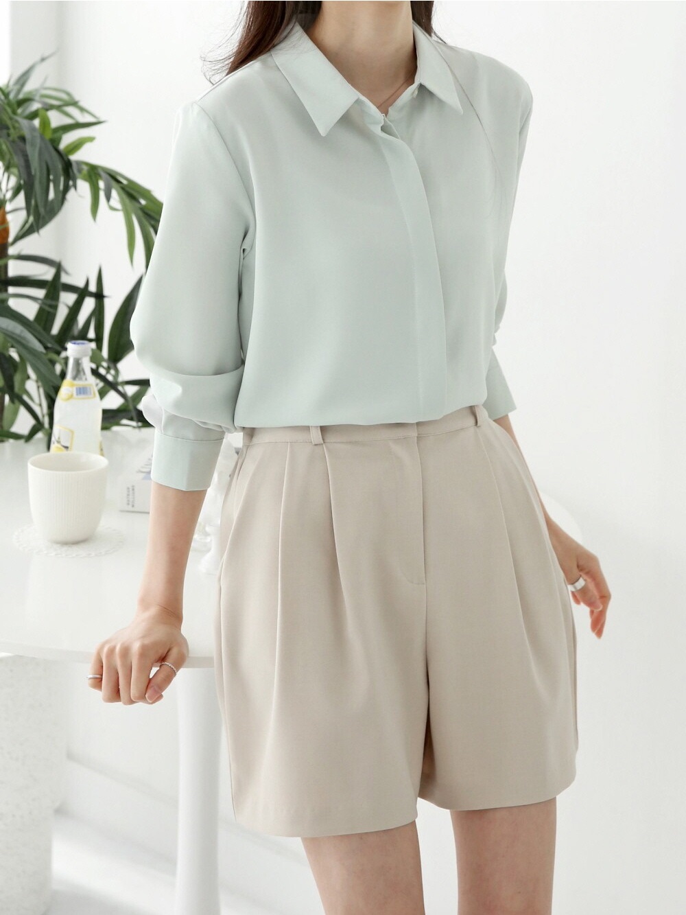 ボタンカラーベーシック長袖ブラウス | 詳細画像11