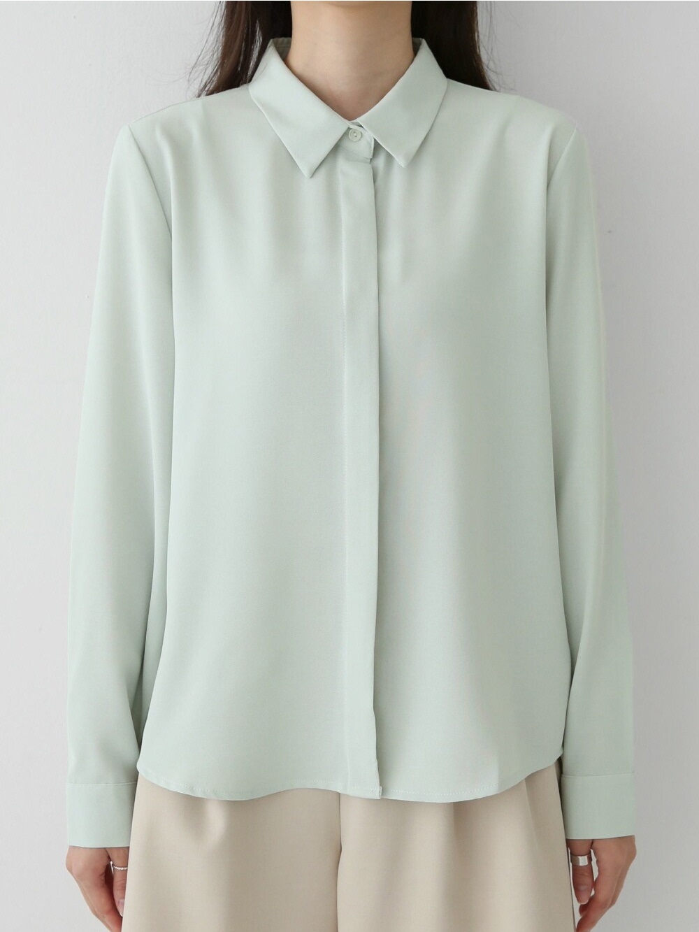 ボタンカラーベーシック長袖ブラウス | 詳細画像15