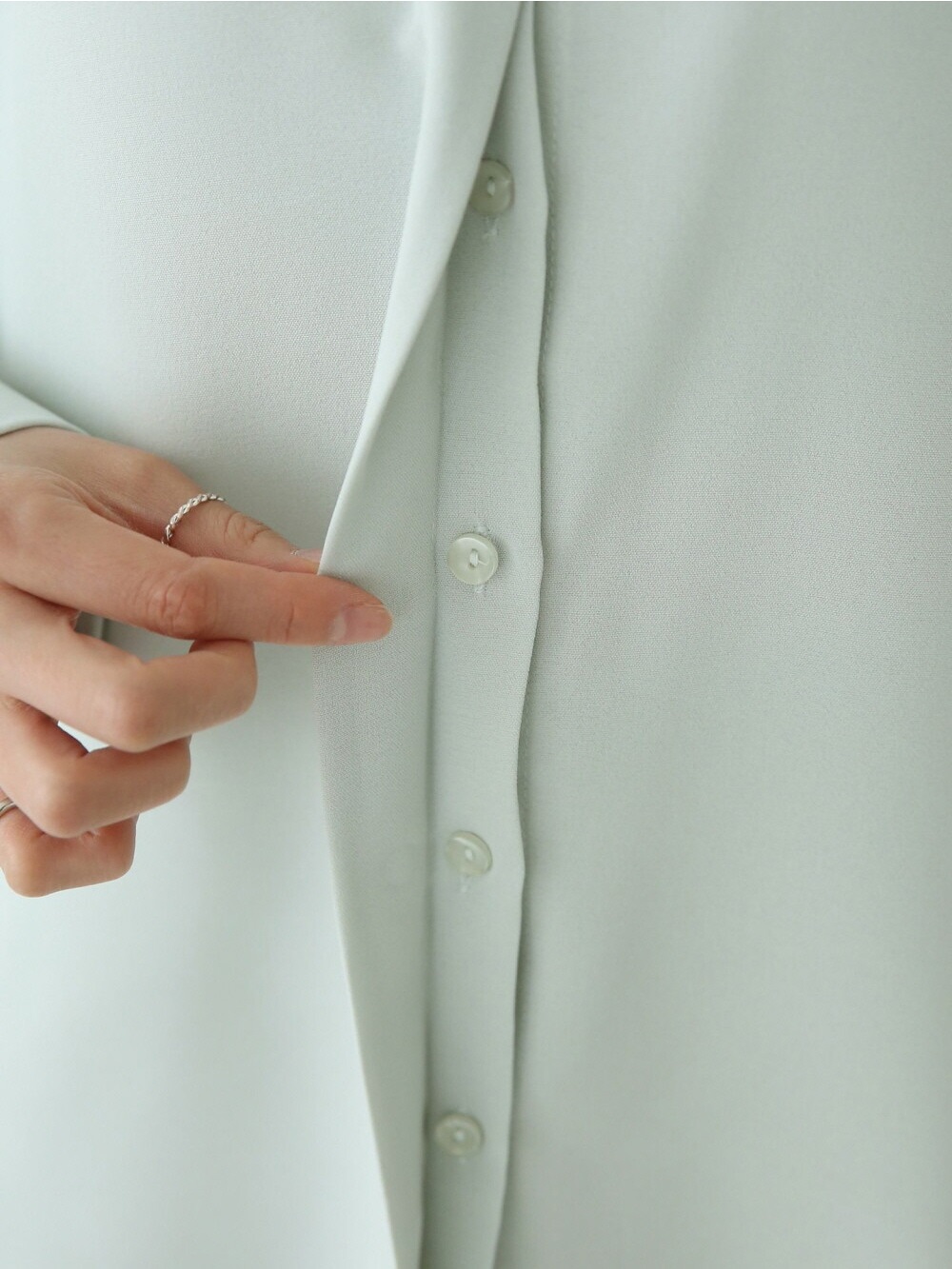 ボタンカラーベーシック長袖ブラウス | 詳細画像18