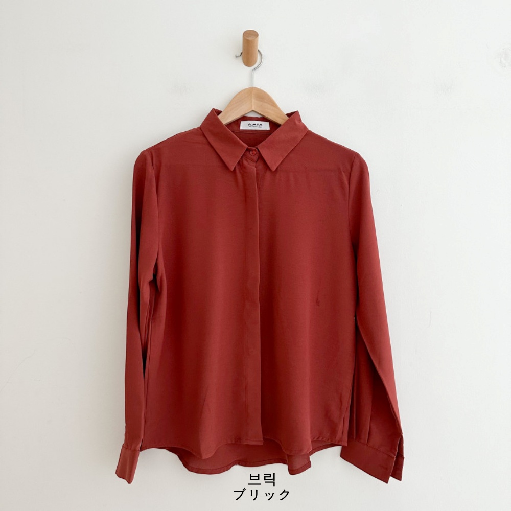 ボタンカラーベーシック長袖ブラウス | 詳細画像30