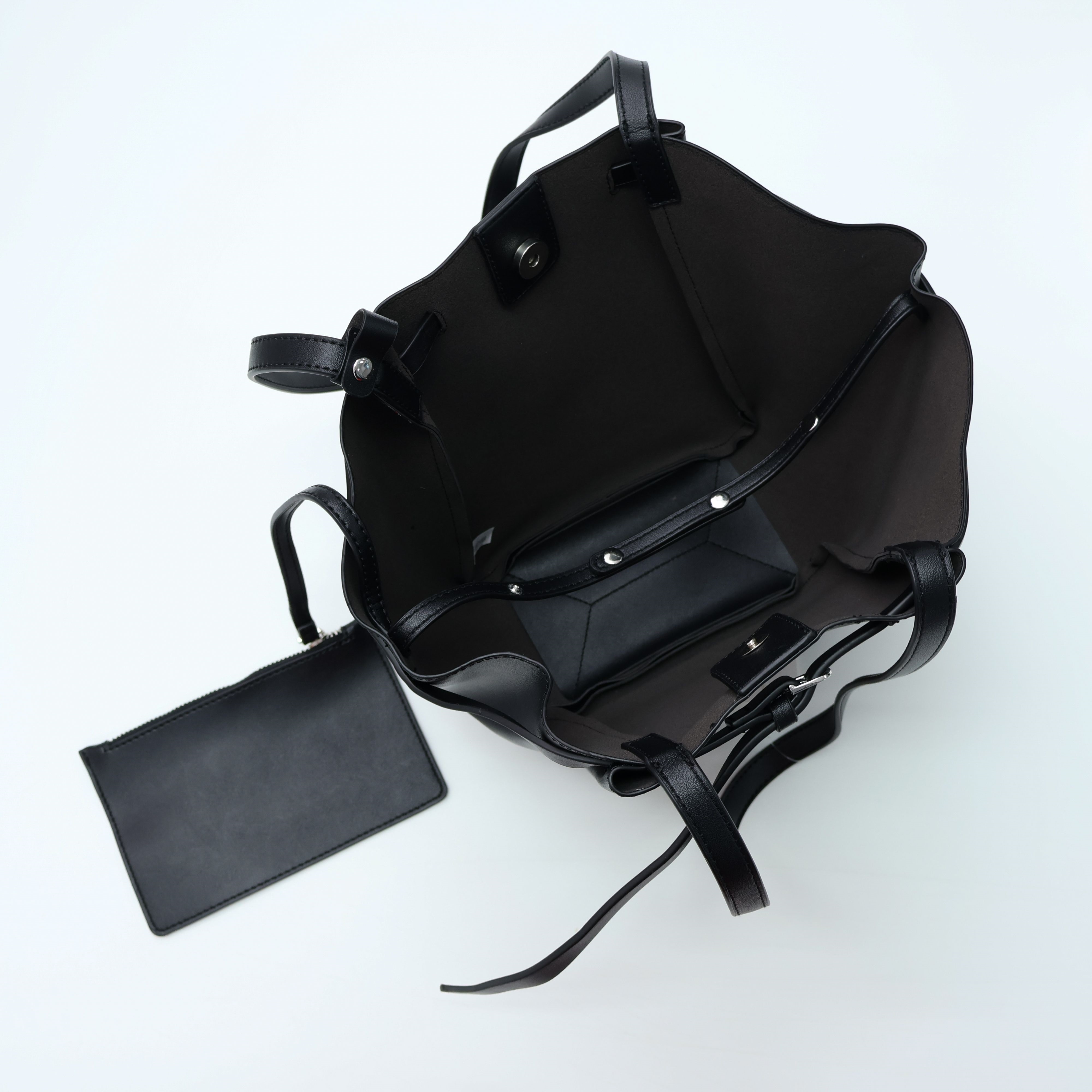 レザー調トートバッグショルダーバッグポーチ付 | 詳細画像28