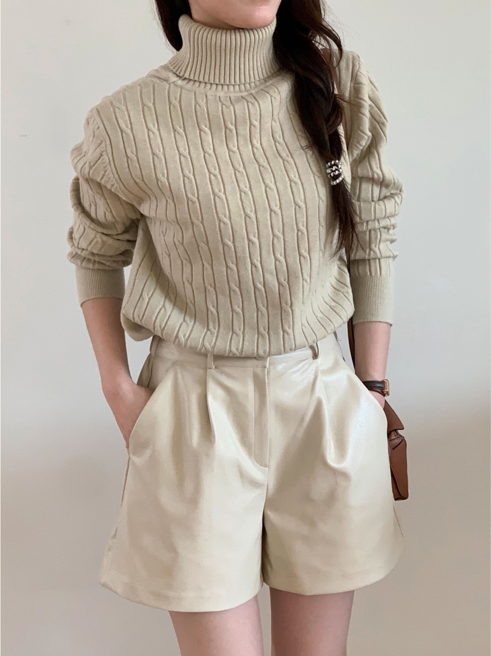 タートルネック長袖ケーブルニット | 詳細画像3