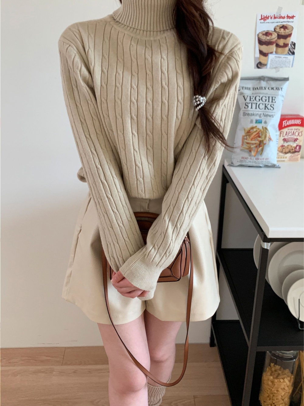 タートルネック長袖ケーブルニット | 詳細画像4