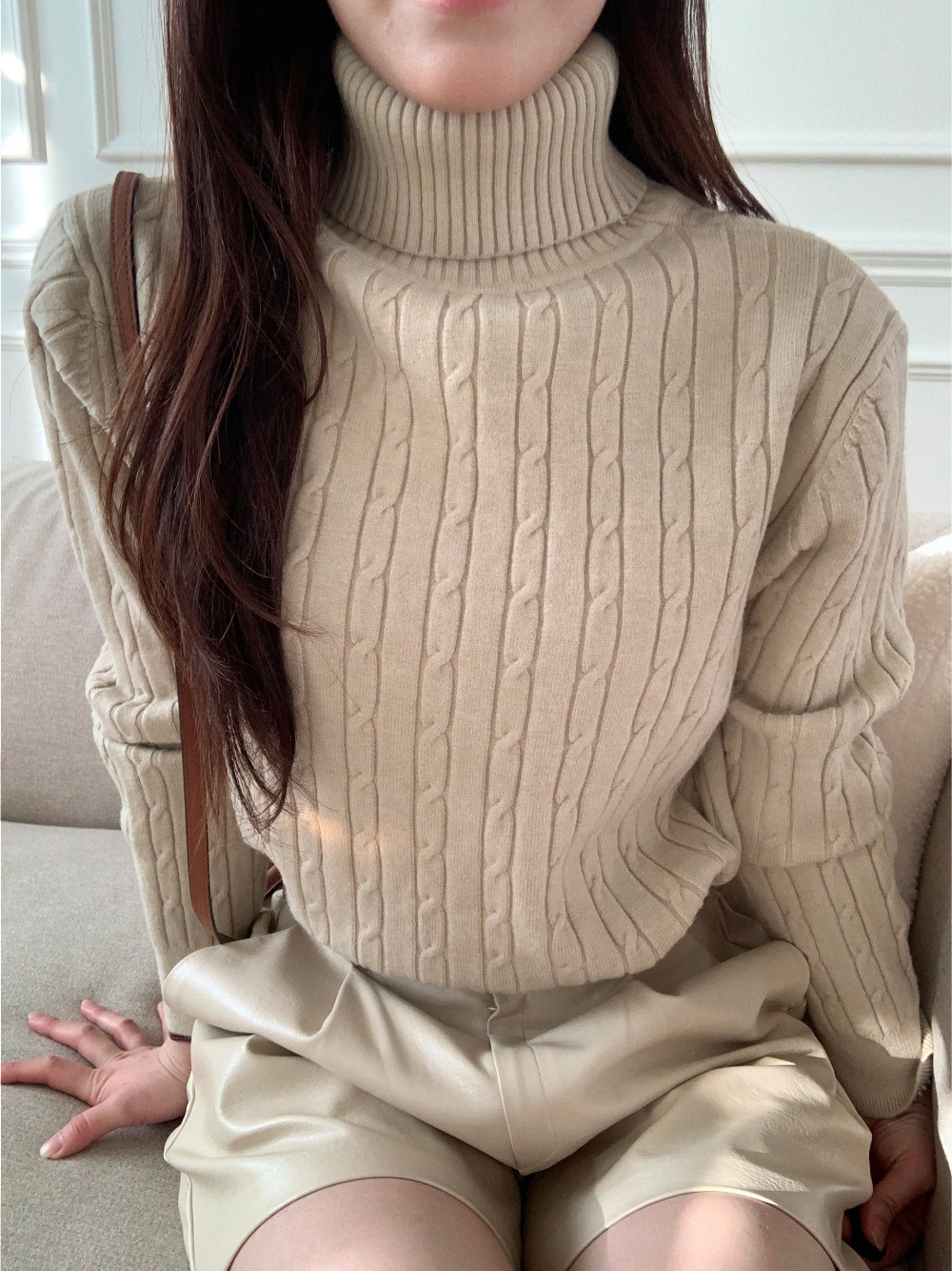 タートルネック長袖ケーブルニット | 詳細画像6