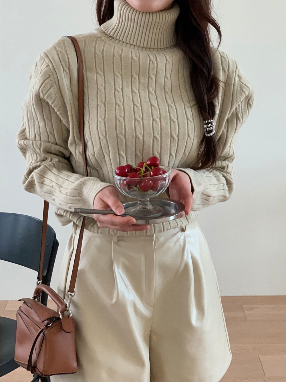 タートルネック長袖ケーブルニット | 詳細画像7