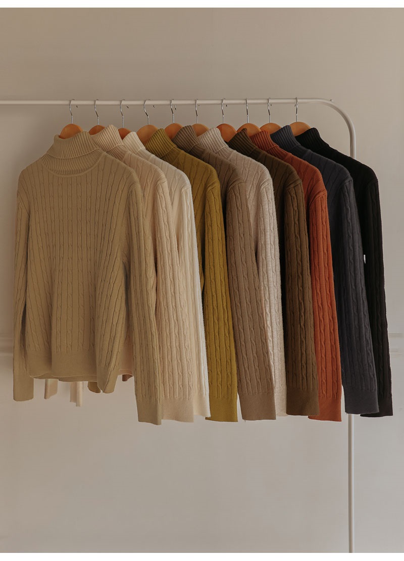 タートルネック長袖ケーブルニット | 詳細画像16