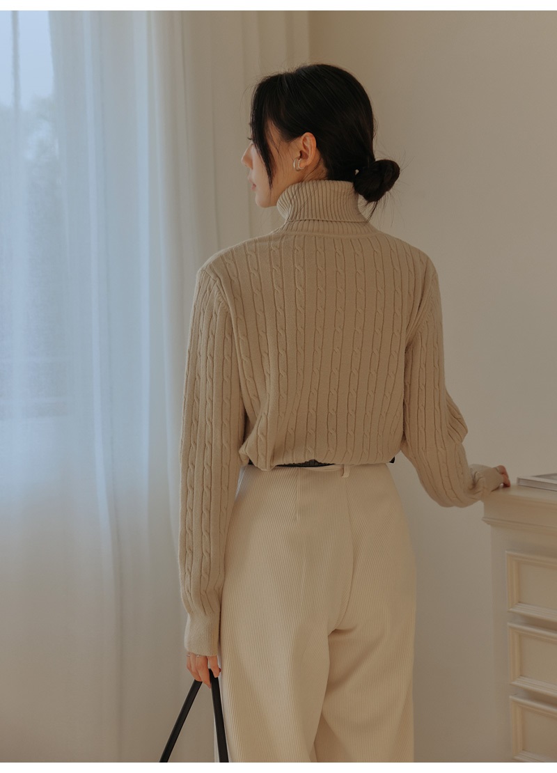 タートルネック長袖ケーブルニット | 詳細画像9
