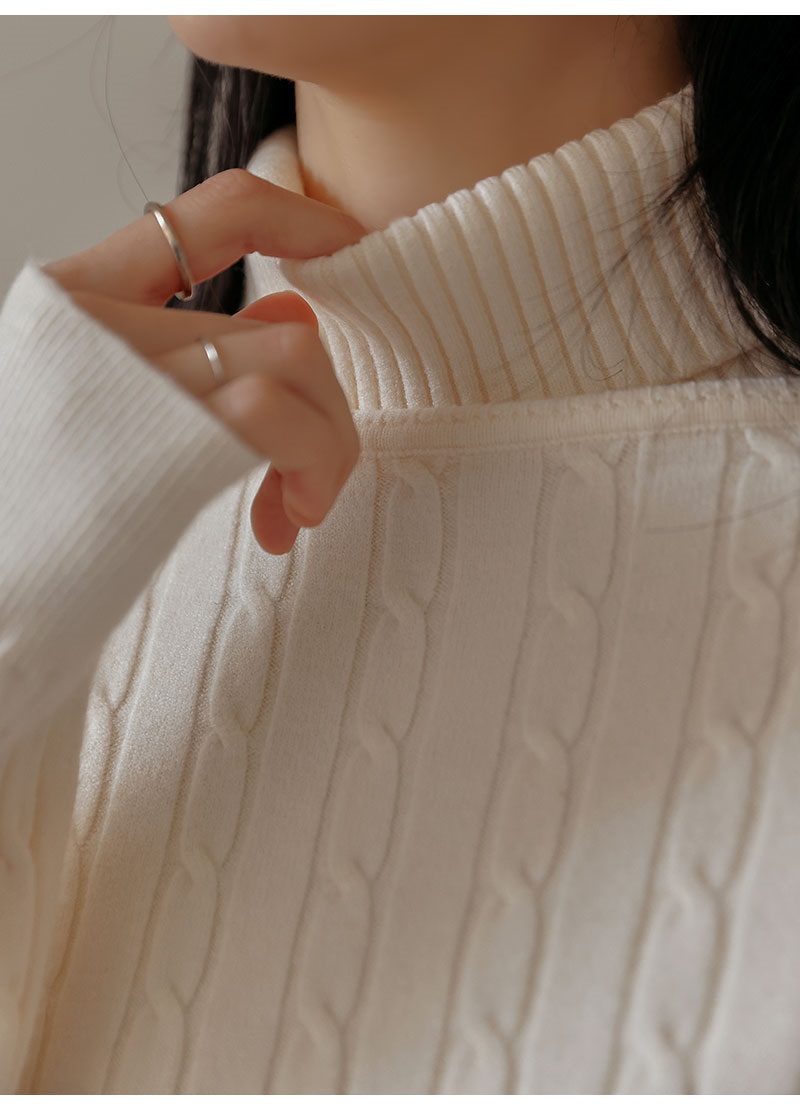 タートルネック長袖ケーブルニット | 詳細画像12