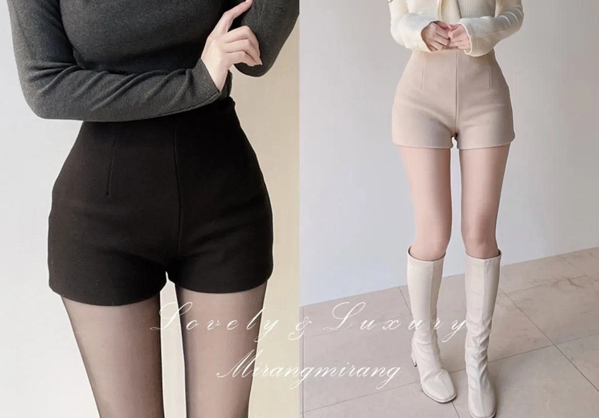 ハイウエストショートサイドジップパンツ | mirangmirang | 詳細画像1