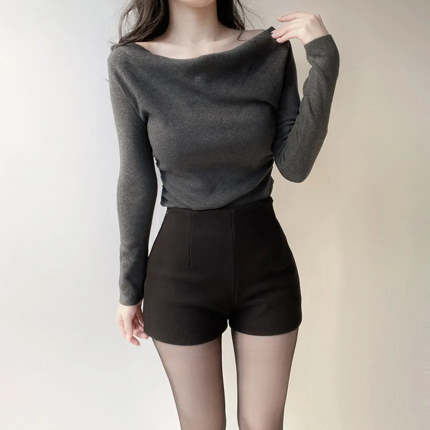 ハイウエストショートサイドジップパンツ | mirangmirang | 詳細画像5