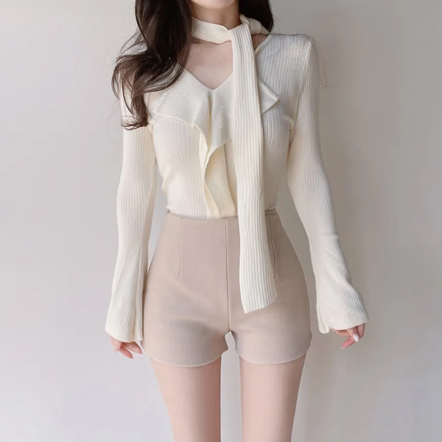 ハイウエストショートサイドジップパンツ | mirangmirang | 詳細画像40