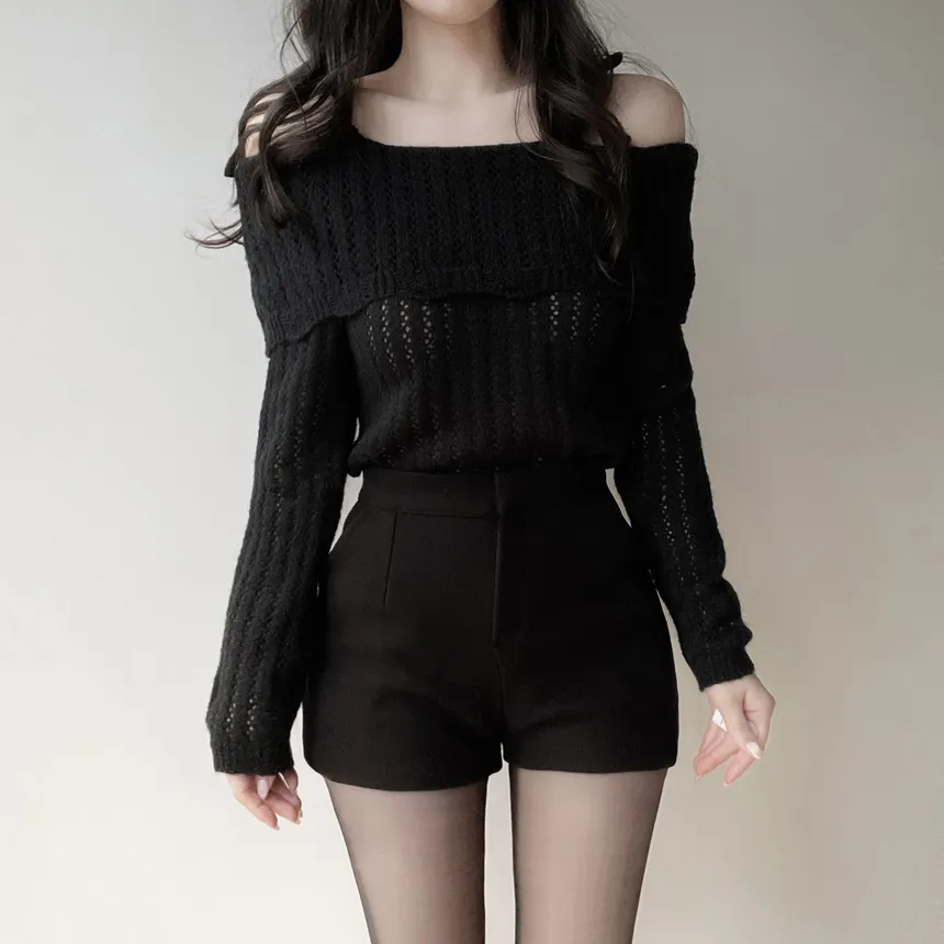 メルトンタッチハイウエストショートポケットパンツ | mirangmirang | 詳細画像24