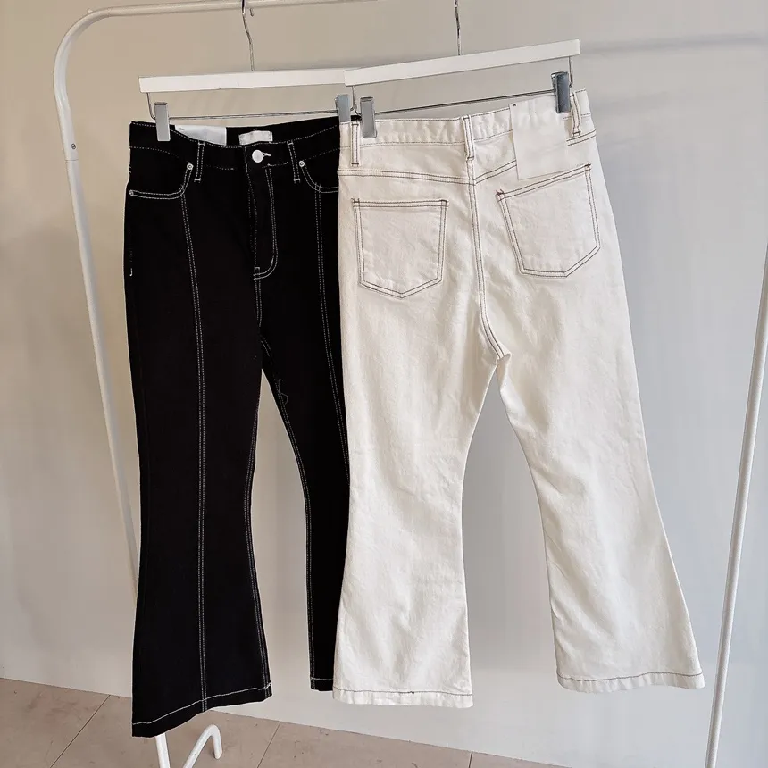 裏起毛ハイウエストブーツカットステッチラインパンツ | mirangmirang | 詳細画像23